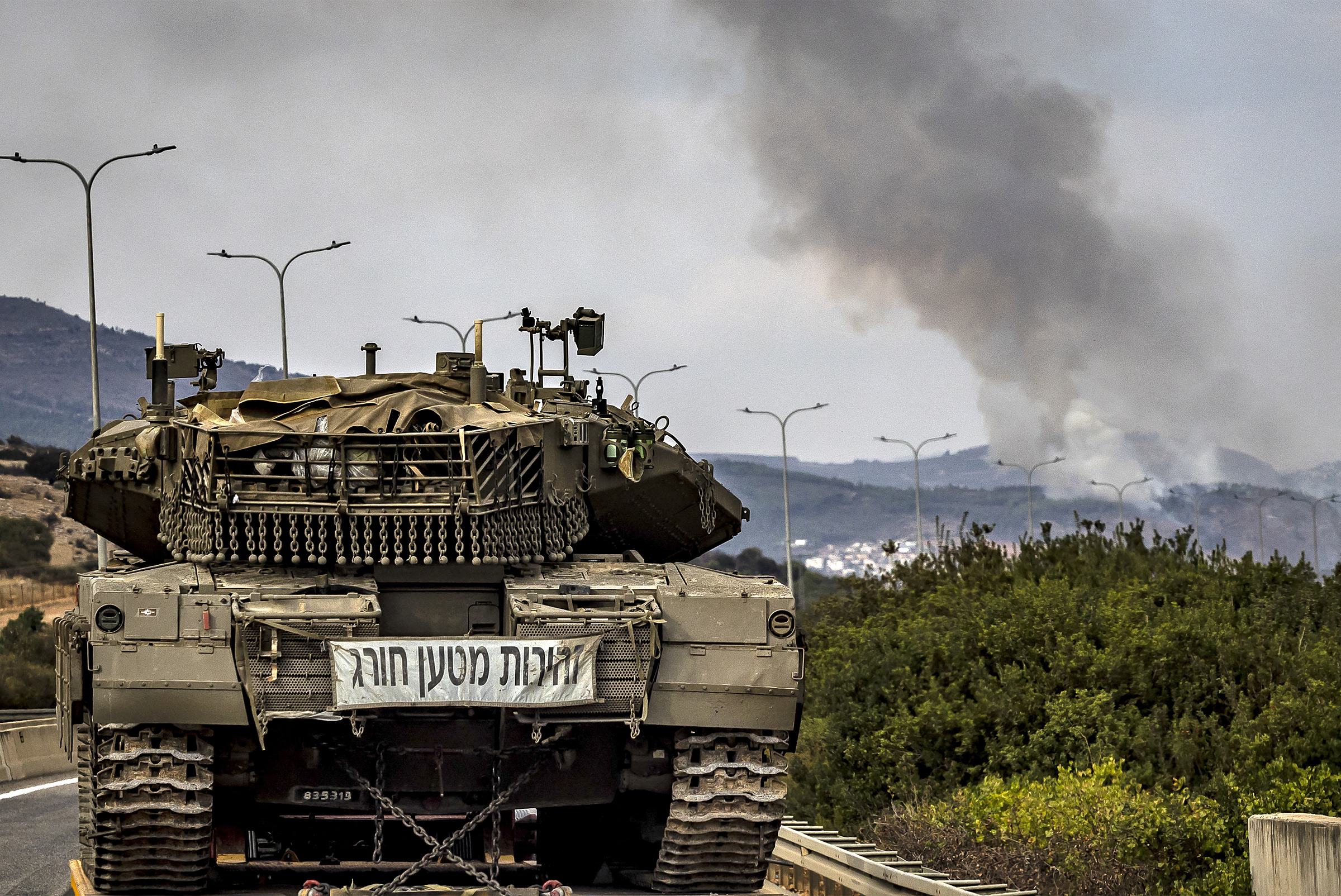 Xe tăng Merkava của quân đội Israel ở gần biên giới Lebanon tháng 10/2023. Ảnh: AFP