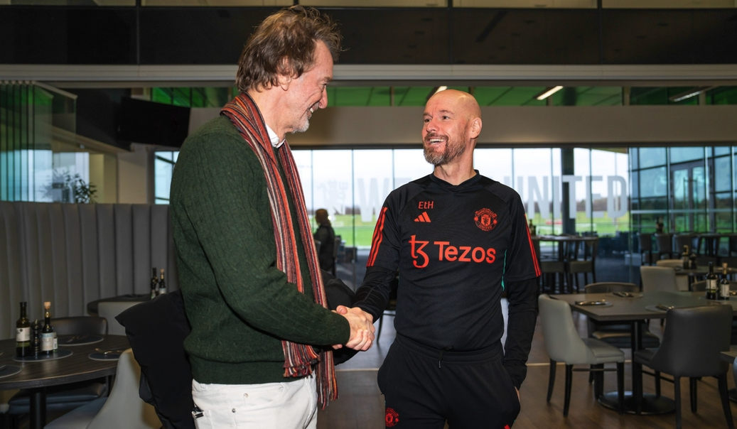 Ratcliffe gặp gỡ Ten Hag hồi tháng Một, trước khi ông tiếp quản vị trí trong ban lãnh đạo Man Utd. Ảnh: Man Utd