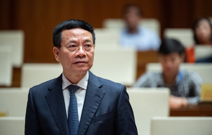 Bộ trưởng Thông tin và Truyền thông Nguyễn Mạnh Hùng. Ảnh: Media Quốc hội