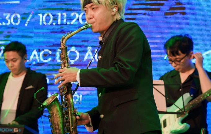 Nghệ sĩ saxophone Bảo Anh Taruki. Ảnh: Ban tổ chức cung cấp