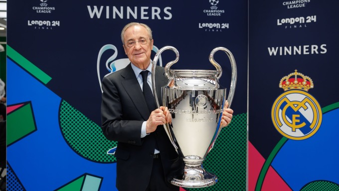 Perez cùng Real giành Champions League 2024 tại London. Ảnh: Real Madrid