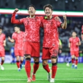 Son Heung-min (số 7) ghi bàn trên chấm phạt đền giúp Hàn Quốc thắng Kuwait 3-1, ở vòng loại ba World Cup 2026 - khu vực châu Á. Ảnh: KFA