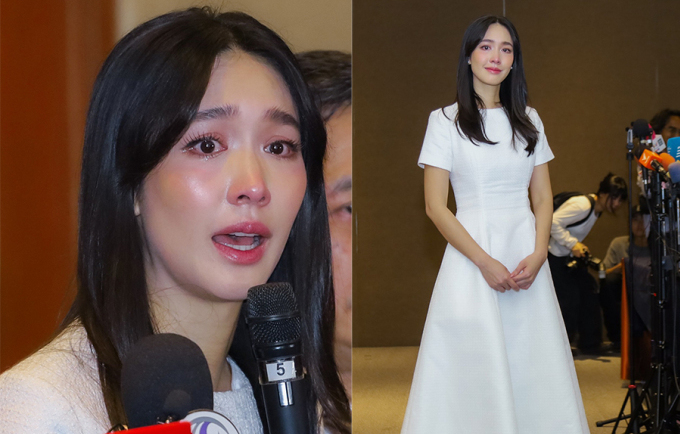 Min Pechaya khóc vì vướng vụ án lừa đảo. Ảnh: Daily News