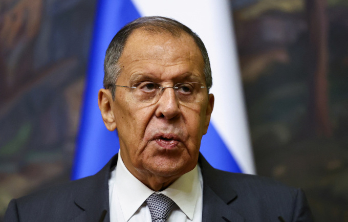 Ngoại trưởng Nga Sergei Lavrov họp báo tại Moskva ngày 29/8. Ảnh: Reuters