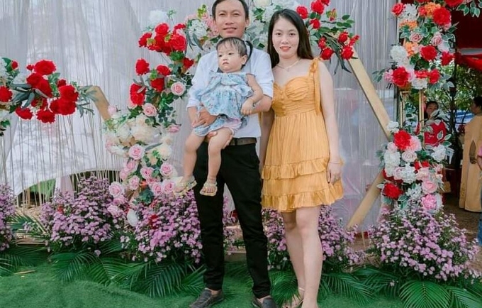 Vợ chồng Thu Tuyền và con gái Khả Linh. Ảnh: Nhân vật cung cấp